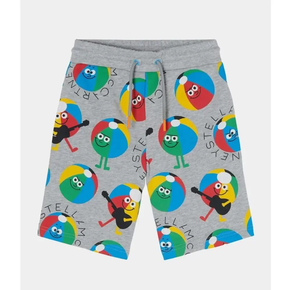 Stella McCartney Kids Boys 8 Beachball Print Sweat Short Jersey Shorts Summer
